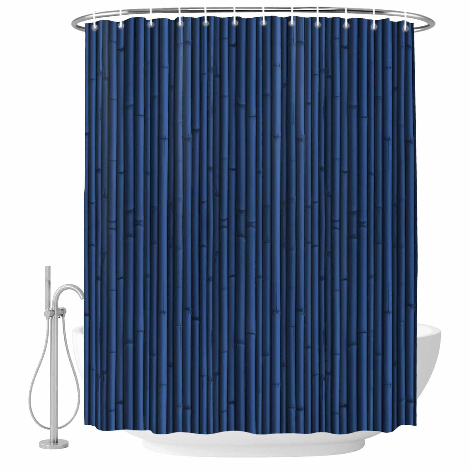 Dark Blue Shower Curtain