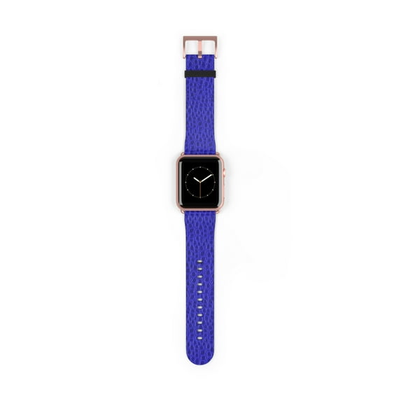 Dark Blue Snakeskin Print Faux Leather Band For Apple Watch-Series 1-9/SE