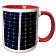 thumbnail image 1 of 3drose, Dark Blue Solar Power Panel Divided into Two Parts by White Frame, 11oz Two-tone Red Mug, 1 of 6