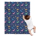 thumbnail image 1 of Dark Blue Space Dinosaur Pattern Blanket,Comfortable Soft Flannel Throw Blanket,All Season,Warm Lightweight Blankets for Sofa Bed Couch Living Room Chair,30"x40", 1 of 4
