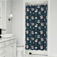 thumbnail image 1 of Dark Blue Star Fairy Pattern Shower Curtain 36"x72" ,Bathroom Decorative Shower Curtains Set with 12 Hooks,Modern Waterproof Washable Shower Curtain, 1 of 6