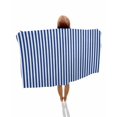 thumbnail image 1 of Dark Blue Striped Beach Towels Oversized Super Absorbent, Modern Beige Geometric Country Lightweight Bath Towel Quick Dry Sets For Bathroom/Pool/Rv Camping/Beach Play/Gym Room/Picnic 23"x47", 1 of 8