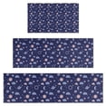 thumbnail image 1 of Dark Blue Sun Moon Cloud Planet Pattern Kitchen Rugs Sets Of 3,Kitchen Runner Rugs Non Skid Washable,Decorative Kitchen Floor Mats for Kitchen,Sink,Laundry,17"x30"+ 17"x47" + 17"x59", 1 of 6