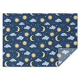 thumbnail image 1 of Dark Blue Sun Moon Cloud Star Pattern Rectangle Tablecloth 60"x84",Waterproof Polyester Rectangle Table Cloth, Wipeable Spillproof Polyester Tablecloth for Dining, Camping, Indoor and Outdoor, 1 of 5