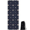 thumbnail image 1 of Dark Blue Sun Moon Rocket Pattern Hot Yoga Mat Towel Non Slip for Hot Yoga - Quick-Drying Yoga Mat Cover with 4 Corner Pockets with Travel Bag - Hot Yoga Towel Non Slip 74"x26", 1 of 6