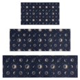 thumbnail image 1 of Dark Blue Sun Moon Rocket Pattern Kitchen Rugs Sets Of 3,Kitchen Runner Rugs Non Skid Washable,Decorative Kitchen Floor Mats for Kitchen,Sink,Laundry,17"x30"+ 17"x47" + 17"x59", 1 of 6