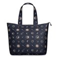 thumbnail image 1 of Dark Blue Sun Moon Rocket Pattern Travel Tote Bags for Women Carry On,Large Weekender Bags for Women Travel,Multi Functional Duffle Bag for Work,Shopping,Sports, 1 of 5