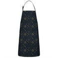 thumbnail image 1 of Dark Blue Sun Moon Star Pattern Apron-Garden Aprons for Women with Pockets-Cotton Linen Waterproof Kitchen Cooking Gardening Aprons Adjustable for Kitchen,Cooking,BBQ and Salon 33x27 Inch, 1 of 7