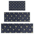 thumbnail image 1 of Dark Blue Sun Moon Star Pattern Kitchen Rugs Sets Of 3,Kitchen Runner Rugs Non Skid Washable,Decorative Kitchen Floor Mats for Kitchen,Sink,Laundry,17"x30"+ 17"x47" + 17"x59", 1 of 6