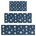 thumbnail image 1 of Dark Blue Sun Moon Star Pattern Kitchen Rugs Sets Of 3,Kitchen Runner Rugs Non Skid Washable,Decorative Kitchen Floor Mats for Kitchen,Sink,Laundry,17"x30"+ 17"x47" + 17"x59", 1 of 6