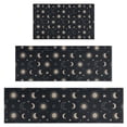 thumbnail image 1 of Dark Blue Sun Moon Star Pattern Kitchen Rugs Sets Of 3,Kitchen Runner Rugs Non Skid Washable,Decorative Kitchen Floor Mats for Kitchen,Sink,Laundry,17"x30"+ 17"x47" + 17"x59", 1 of 6