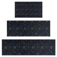 thumbnail image 1 of Dark Blue Sun Moon Star Pattern Kitchen Rugs Sets Of 3,Kitchen Runner Rugs Non Skid Washable,Decorative Kitchen Floor Mats for Kitchen,Sink,Laundry,17"x30"+ 17"x47" + 17"x59", 1 of 6