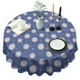 thumbnail image 1 of Dark Blue Sun Moon Star Pattern Round Tablecloth 60"x60",Wrinkle Wipeable Table Cloth for Kitchen Dining Room Picnic Patio Party, 1 of 6