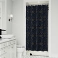 thumbnail image 1 of Dark Blue Sun Moon Star Pattern Shower Curtain 36"x72" ,Bathroom Decorative Shower Curtains Set with 12 Hooks,Modern Waterproof Washable Shower Curtain, 1 of 6
