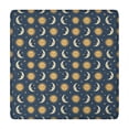 thumbnail image 1 of Dark Blue Sun Moon Star Pattern Square Fitted Tablecloth with Elastic Edge,Square Table Cover,Washable Elastic Table Cover for Home Kitchen Party Decor 34"x34", 1 of 6