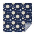 thumbnail image 1 of Dark Blue Sun Moon Star Pattern Square Tablecloth,Waterproof Square Table Cover,Wipeable Spillproof Washable Table Cover for Home Kitchen Party Decor 42"X42"(107x107cm), 1 of 6