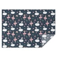 thumbnail image 1 of Dark Blue Swan Ballerina Pattern Rectangle Tablecloth 60"x84",Waterproof Polyester Rectangle Table Cloth, Wipeable Spillproof Polyester Tablecloth for Dining, Camping, Indoor and Outdoor, 1 of 5