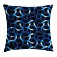 thumbnail image 1 of Dark Blue Throw Pillow Cushion Cover, Curvy Shaped Entangled Complex Industrial Modern Mesh Machinery Concept, Decorative Square Accent Pillow Case, 18 X 18 Inches, Blue Dark Blue White, by Ambesonne, 1 of 2