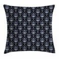 thumbnail image 1 of Dark Blue Throw Pillow Cushion Cover, Vintage Royal Damask Motifs Swirls Curvy Tile Victorian Fashion, Decorative Square Accent Pillow Case, 16 X 16 Inches, Dark Blue Light Blue White, by Ambesonne, 1 of 2