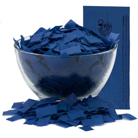 Ultimate Confetti Dark Blue Biodegradable Confetii - Rectangular Fluttering Tissue Paper Confetti for Cannon and Launcher use - Birthday Confeti, Wedding, Parties and Table Decoration - 1 lb, 16 oz