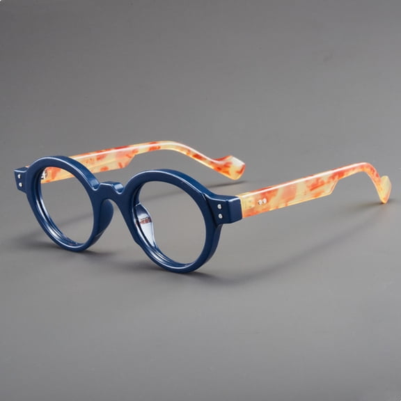 Dark Blue Tortoiseshell Classic Small Round Reading Glasses 2.50 Anti-Blue Light Presbyopia Glasses Readers 2.50 Strength