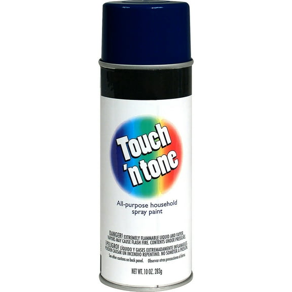 6 Pack, Dark Blue, Touch 'n Tone Gloss General Purpose Spray Paint-55290830, 10 oz