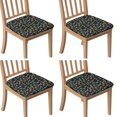 thumbnail image 1 of Dark Blue Tractor Boat Car Pattern Seat Covers for Dining Room Chairs Set Of 4,Stretch Printed Washable Chair Seat Cover with Elastic Ties and Button,Removable Waterproof Couch Cushion Covers, 1 of 6