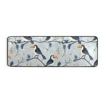 Dark Blue Tucano Runner Rug for Hallways Kitchen Non Slip 2'x 6' Washable Hall Carpet for Bedroom Entryway Laundry Room