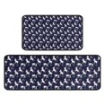 thumbnail image 1 of Dark Blue Unicorn Moon Pattern Kitchen Rugs Sets Of 2,Anti Fatigue Kitchen Mat Rugs Non Slip Washable,Decorative Kitchen Floor Mats for Kitchen,Sink,Laundry,17"X30"+17"X47", 1 of 7