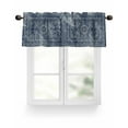thumbnail image 1 of Dark Blue Valances for Windows Medieval Ethnic Turkish Retro Valance Rod Pocket Light Filtering Short Window Treatments Curtains for Kitchen Bathroom Living Room Bedroom, 1 Panel, 42 x 12 Inch, 1 of 7