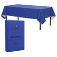 thumbnail image 1 of Dark Blue Vinyl Tablecloths - 54 In. x 70 In. - Pack Of 1 Rectangle Tablecloth - Black Flannel Backed Vinyl Tablecloths For Rectangle Tables - Plastic Table Cloths With Flannel Backing - Waterproof, 1 of 6