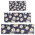 thumbnail image 1 of Dark Blue White Flower Pattern Kitchen Rugs Sets Of 3,Kitchen Runner Rugs Non Skid Washable,Decorative Kitchen Floor Mats for Kitchen,Sink,Laundry,17"x30"+ 17"x47" + 17"x59", 1 of 6