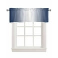 thumbnail image 1 of Dark Blue White Linen Curtain Valance for Bedroom/Bathroom/Kitchen/Office/Living/Dining Room Window,Modern Minimalist Geometric Striped Pocket Topper Drapes Decorative Cafe Drapery Panel 42"x18", 1 of 6