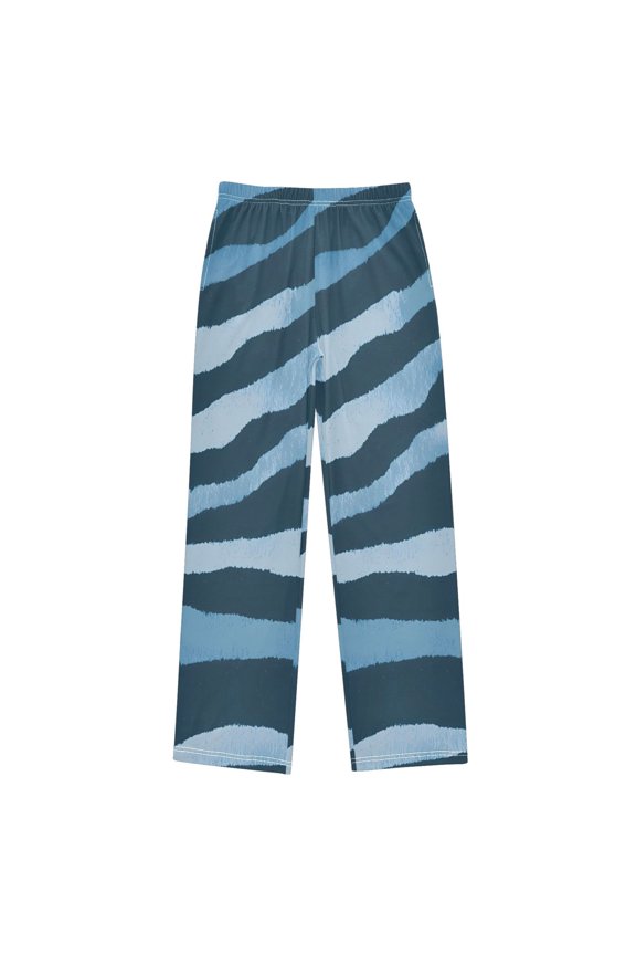 Dark Blue Zebra Pattern Pajama Pants Soft Lightweight Lounge Pants Bottoms Sleep Pants Warm Comfy