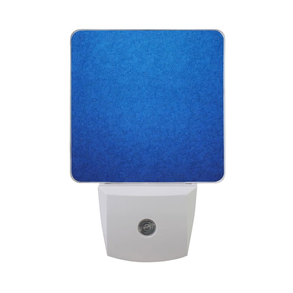 Dark Blue with Flower Pattern LED Night Light Sensor Lamp Plug-in Adjustable Brightness 2 Pack