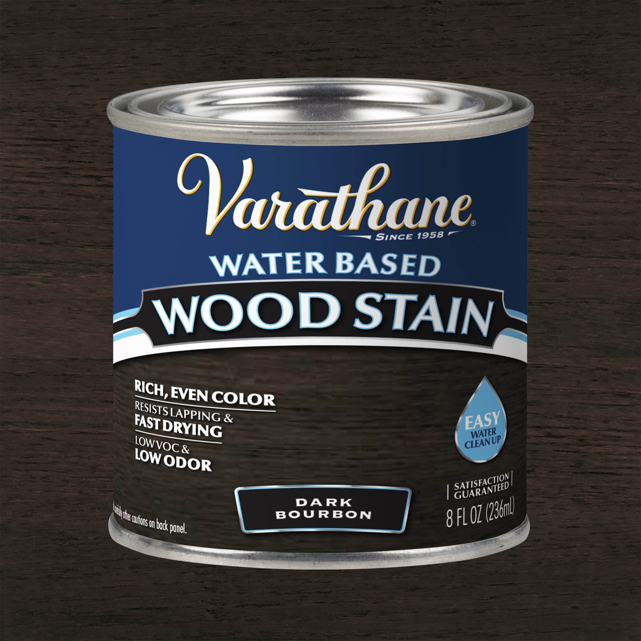 Dark Bourbon, Varathane Water-Based Wood Stain-384354, Half Pint