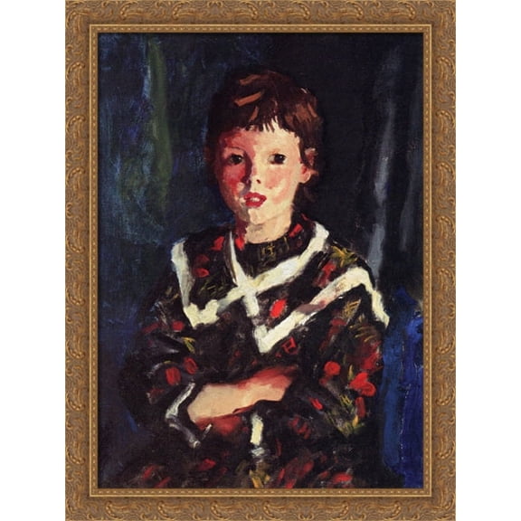 Dark Bridget Lavelle 28x38 Large Gold Ornate Wood Framed Canvas Art by Robert Henri