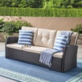 thumbnail image 1 of Dark Brown 3 Seater / Outdoor Coffee Time / Water Resistant Seating, 1 of 7