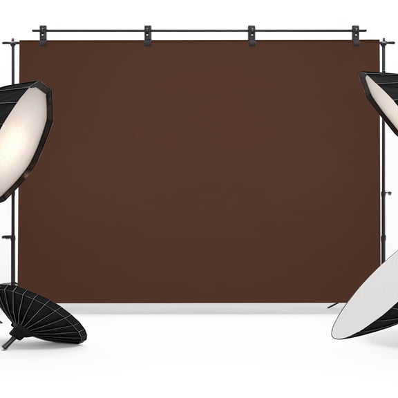 Dark Brown Backdrops for Photography, Brown Solid Color Background Autumnal Dark Academia Fabric Photo Background Sturdy Studio Props for Photo Studio, Video Recording, Booth & Photoshoot 7x5ft