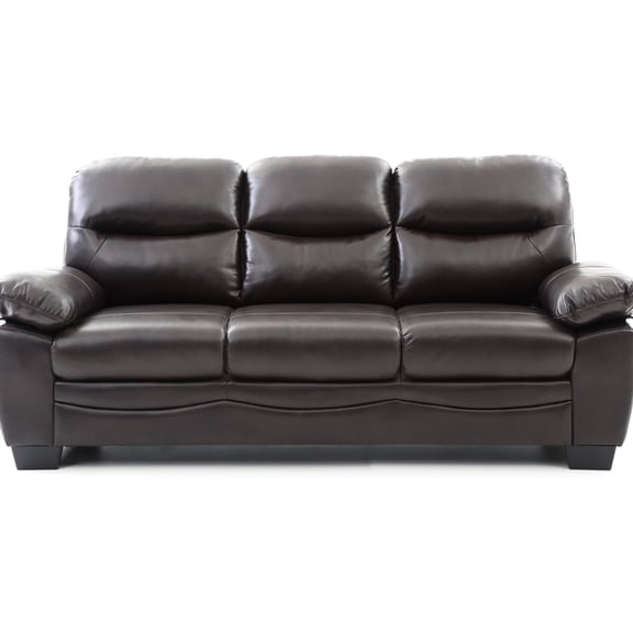 Dark Brown By Glory Furniture G674-s, Foam Filling, Pu Material, 78in Deep X 33in Wide 35in High G674-s , Filler, 76.78in D 32.24in W 35.11in H