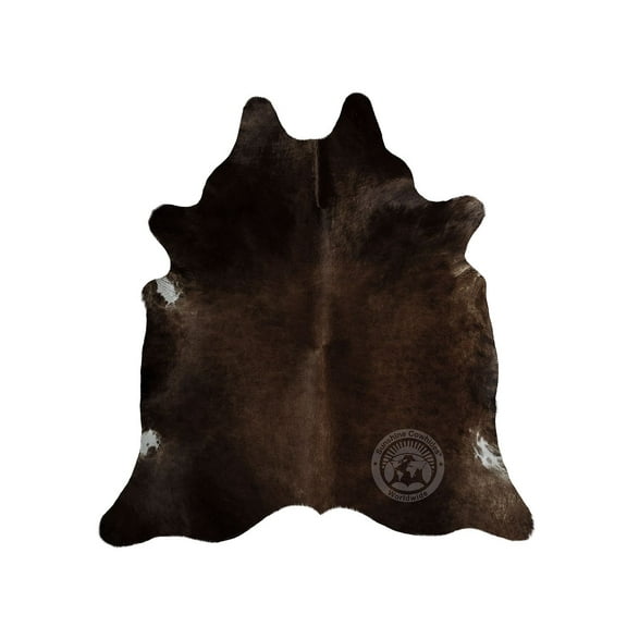 Cowhide Rug, Dark Brown XXL 6x7-8'