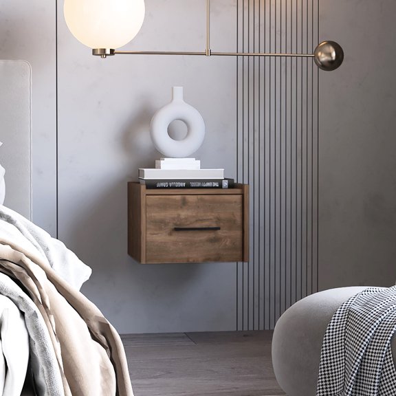 Dark Brown Colorway - Wall - Mounted Design - Bedroom - Contemporary Bedroom Look