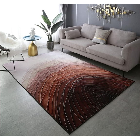 Dark Brown Contemporay Aethetic Area Rug For Livingroom Diningroom Bedroom Soft Touch Beside Bed Runner Rug Extra Large Boy Girl Playroom Accent Rug Long Entryway Hallway Throw Rug 1x2ft