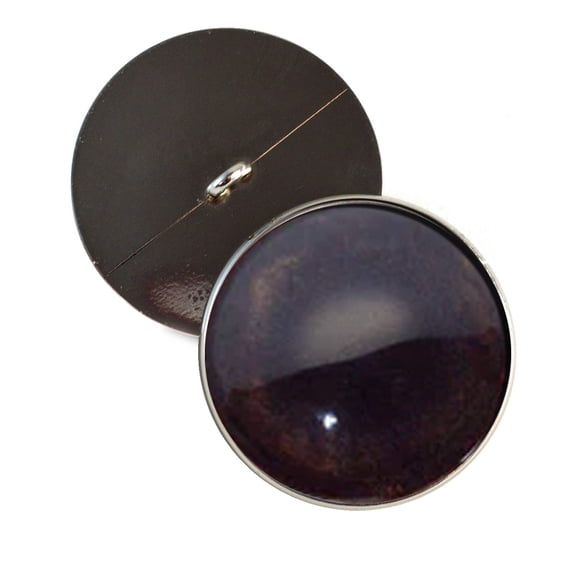 Dark Brown Dog Sew-On Button Glass Eyes