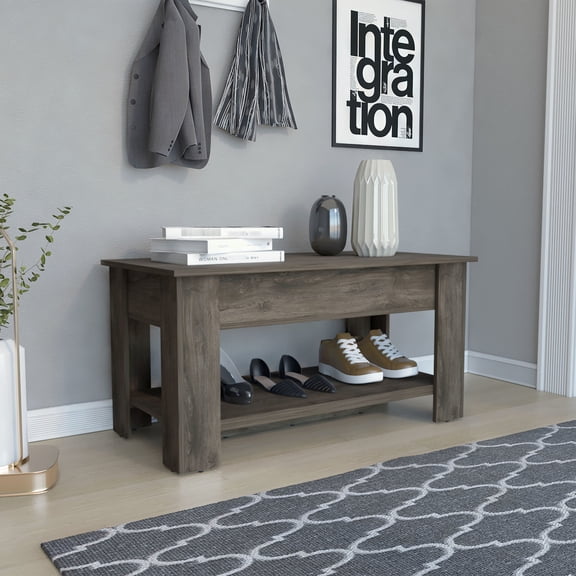 Dark Brown Finish Storage Table / Suitable for Organizing Daily Essentials