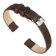 thumbnail image 1 of Uxcell Genuine Leather Band Smooth Flat Leather Watch Strap for Men and Women Dark Brown/Silver Tone 10mm, 1 of 7