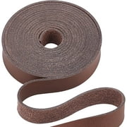 Dark Brown Genuine Leather Strap Strip 1/2 Inch Wide 79 Inch Long Leather Belt Strips Wrap Single Sided Flat Cord
