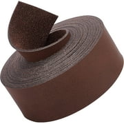 Dark Brown Genuine Leather Strap Strip 1 Inch Wide 79 Inch Long Leather Belt Strips Wrap Single Sided Flat Cord for DIY Crafts Projects Clothing Jewelry Wrapping Making Bag Handles
