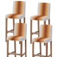 thumbnail image 1 of Dark Brown Grey Ombre Bar Stool Cover Set of 4, Modern Abstract Art Gradient Stretch Bar Chair Cover, Removable Washable Pub Counter Stool Chair Slipcover for Kitchen Dining Room Pub Cafe, 1 of 9