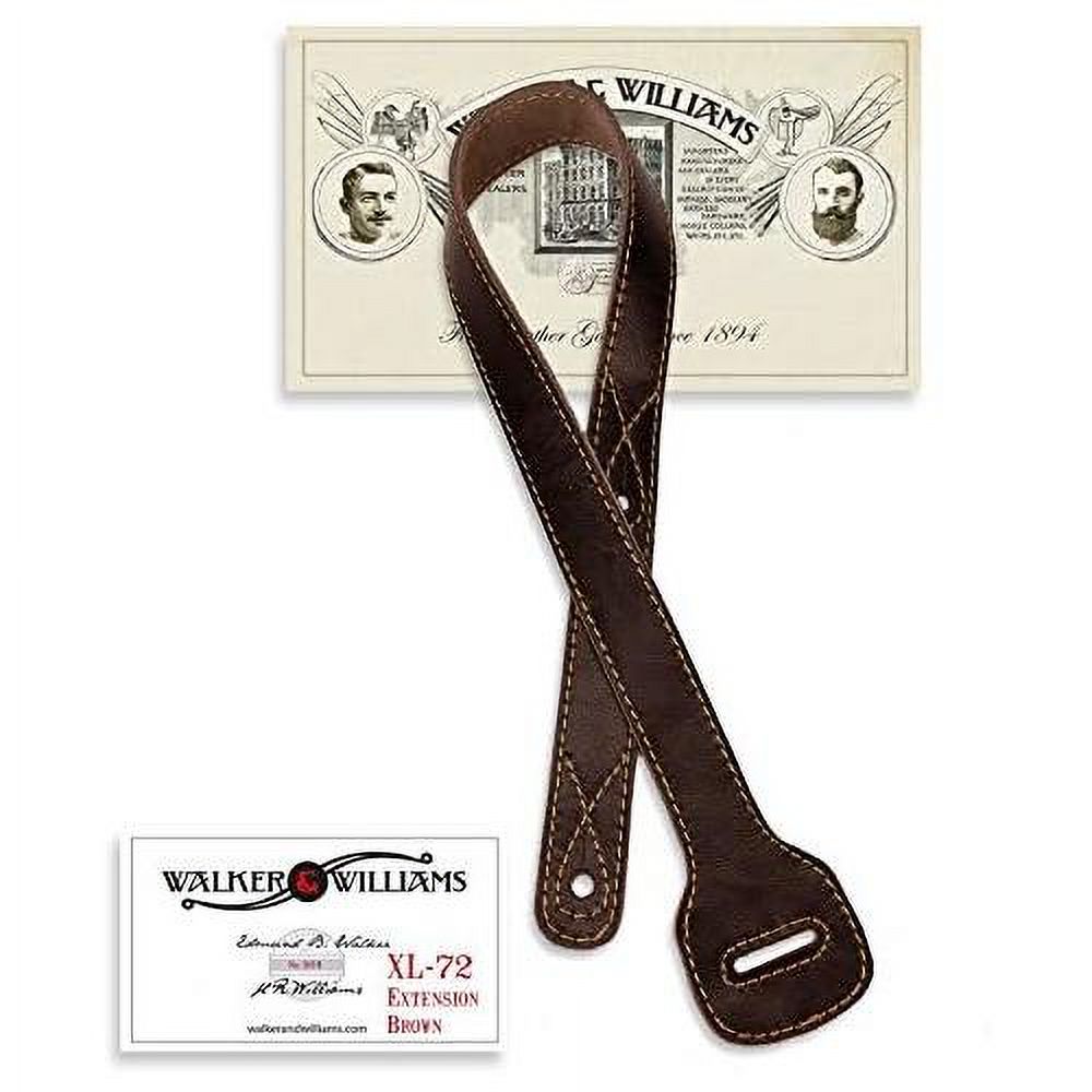 Dark Brown Guitar Strap Extender Lengthens W&W (And Other) Straps Up To